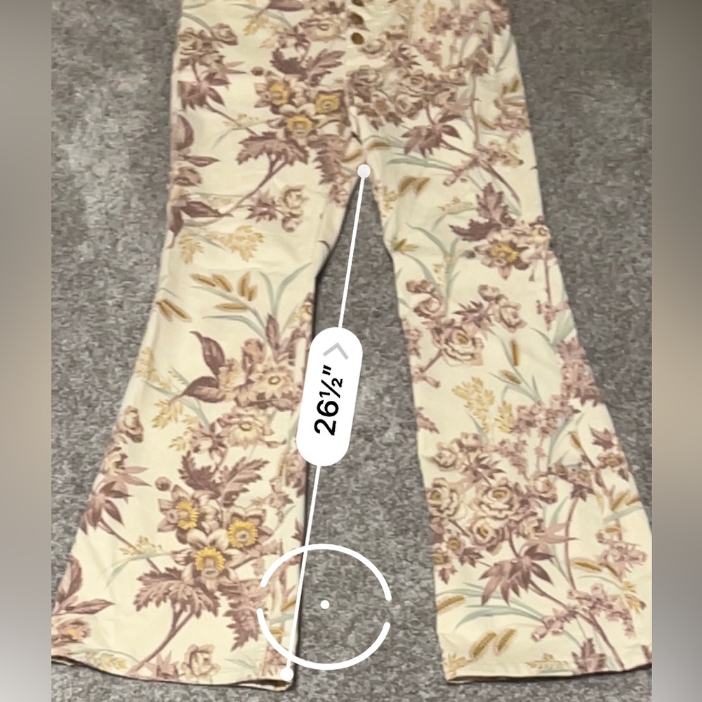 Anthropologie Pilcro & The Letterpress The High Rise Trouser Bootcut Floral Sz30 - Picture 8 of 13